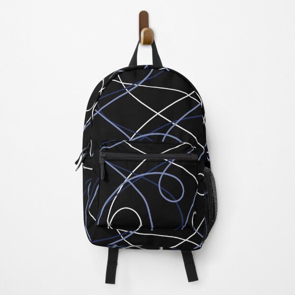 Item preview, Modern Loop Pattern - Black, Blue and white designed and sold by PaintInTheNight.