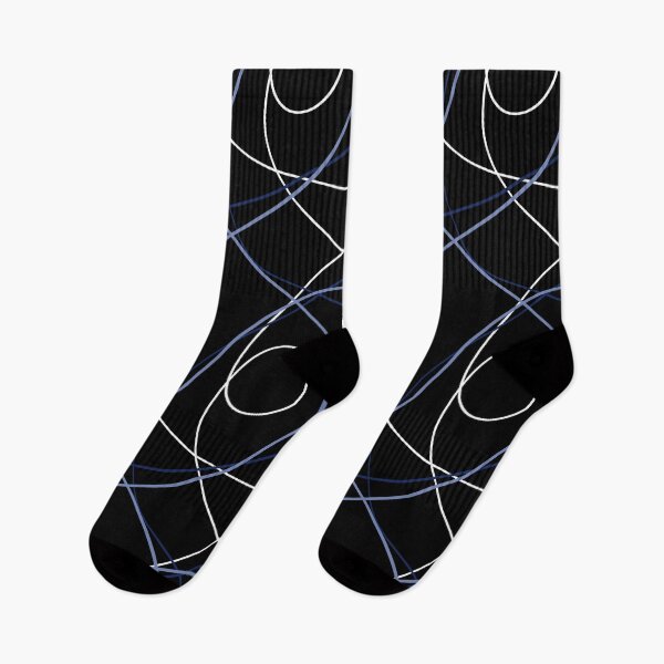 Item preview, Modern Loop Pattern - Black, Blue and white designed and sold by PaintInTheNight.