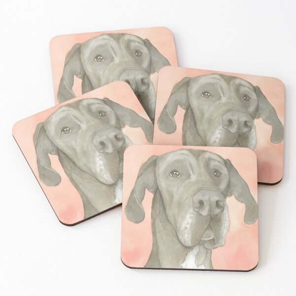 Artikelvorschau, Kopie des Aquarellporträts der Deutschen Dogge, des deutschen Mastiffs, der deutschen Dogge entworfen und verkauft von L'Atelier Oranjade.