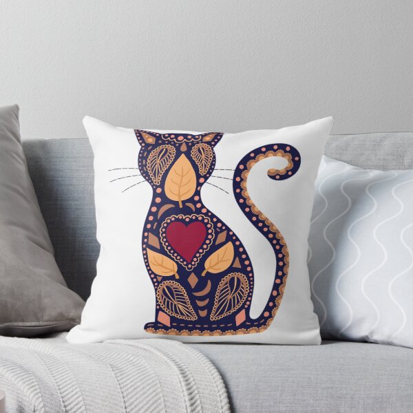 Item preview, Kitty Cat Folk Art Style  designed and sold by EmyBeeDesigns.