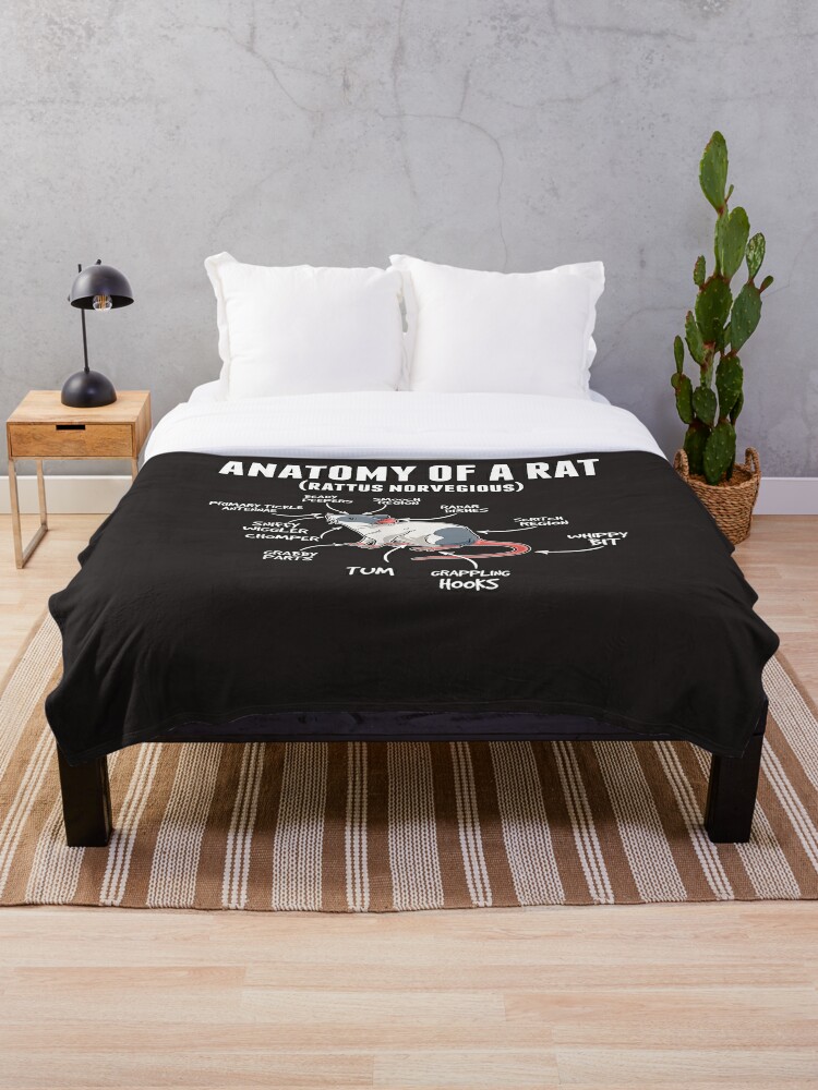 Anatomy Of A Rat Rodent Pet Rats T-Shirt | Throw Blanket