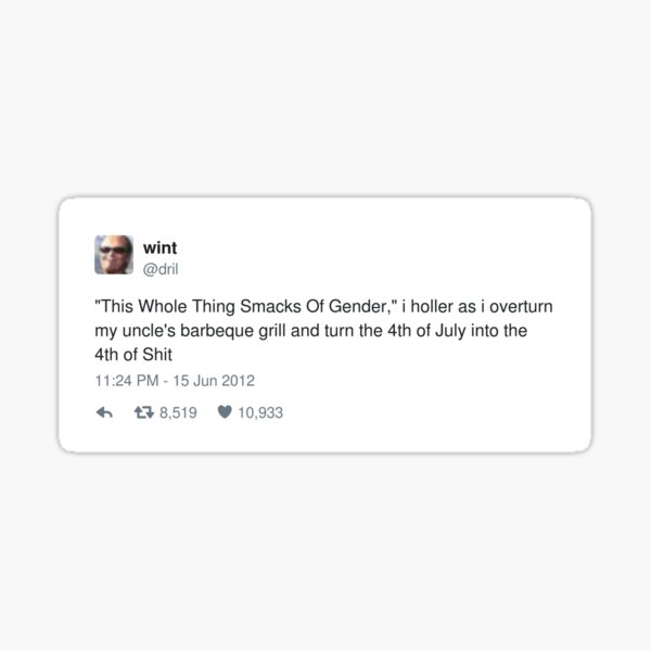 Dril Tweet - gender Sticker