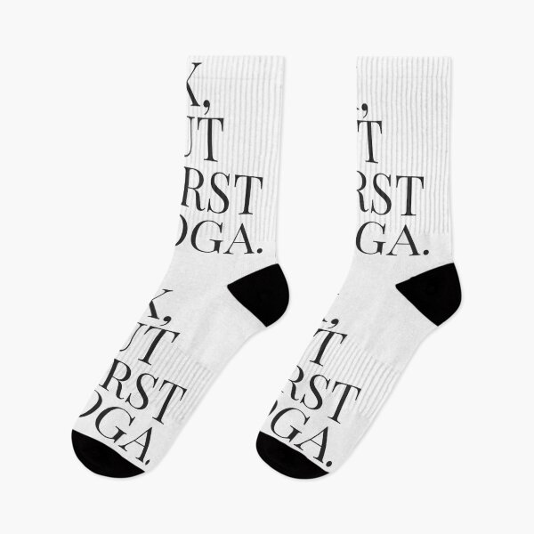 Item preview, OK, BUT FIRST YOGA. designed and sold by MadEDesigns.