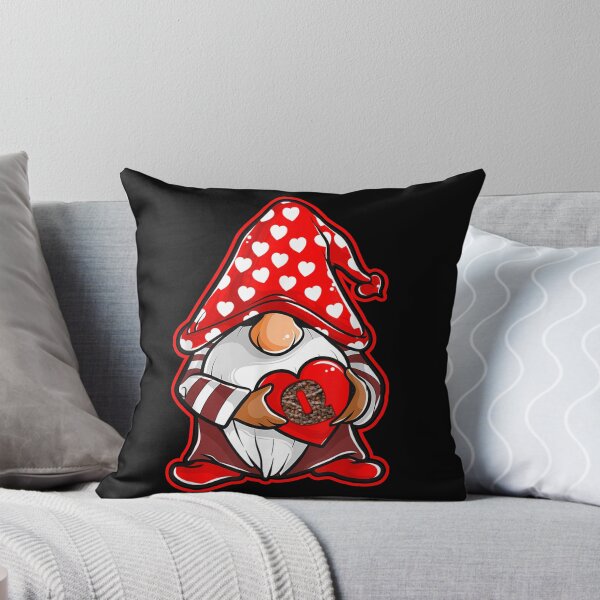 Item preview, Q Valentine's Day A gnome of love carries funny gifts in the form of a red heart with Q the first letter of the name of the one you love designed and sold by Magik-Art.