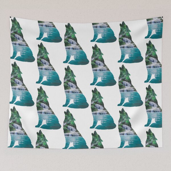 Item preview, Howling Wolf - Waterfall designed and sold by LukjanovArt.