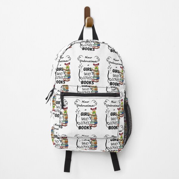 Item preview, NEVER UNDERESTIMATE A GIRL WHO LOVES BOOKS designed and sold by Innovational.