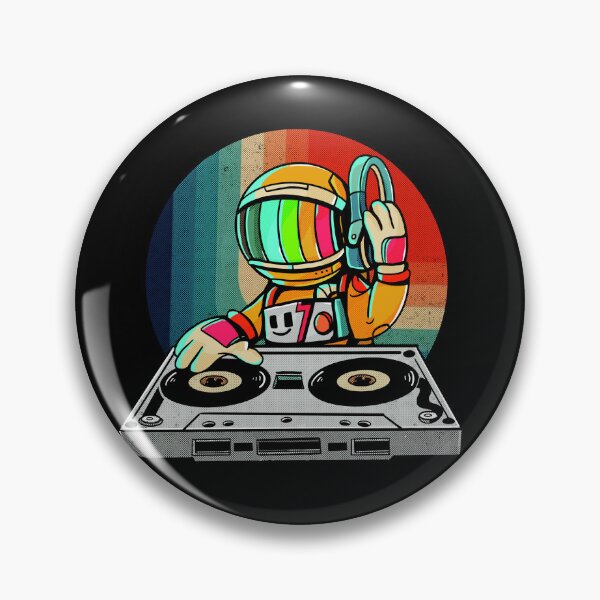 Item preview, The Astronaut Retro DJ T-Shirt designed and sold by MuloPops.
