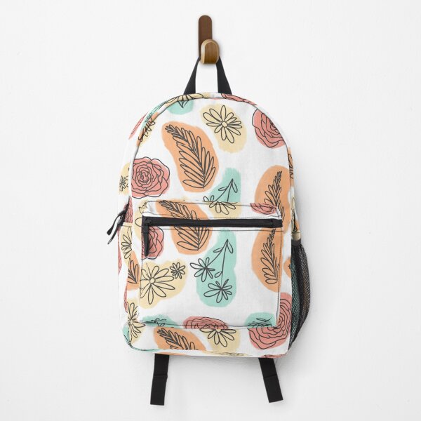 Blumige Farbkleckse Rucksack