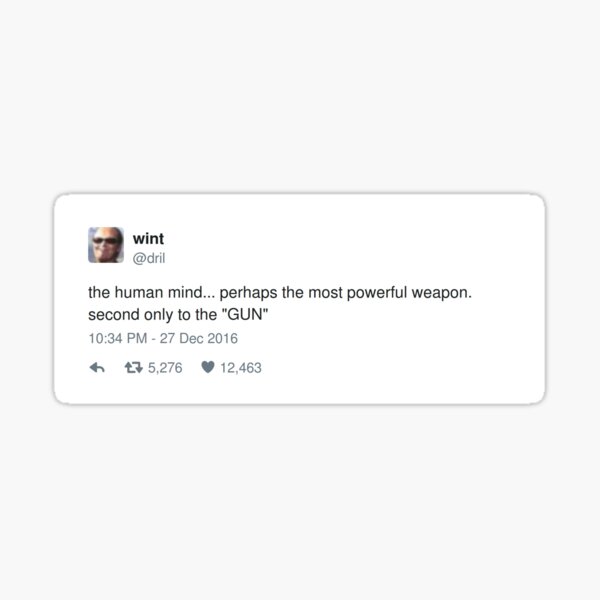 Dril Tweet - guns Sticker