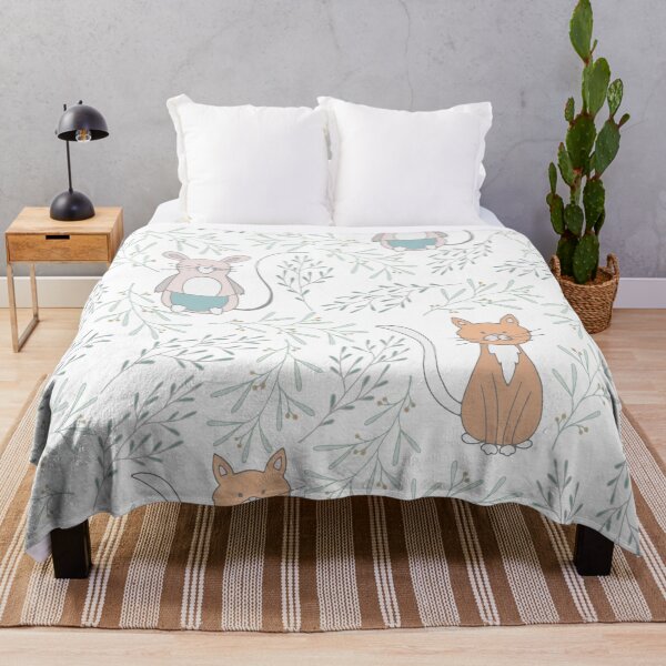 Item preview, Cat and Mouse Floral Pattern designed and sold by PeppermintCreek.