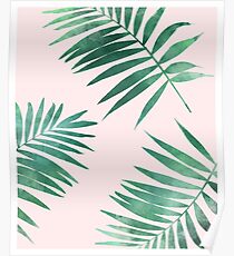 Tropischer Blattmusterdruck Poster