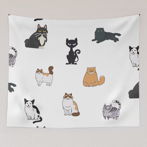 Item preview, Mixed Color Cute Cats and Kittens designed and sold by silviaol.