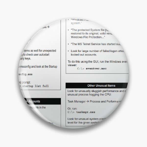 Item preview, Windows Intrusion Cheat Sheet designed and sold by SecurityPanda.