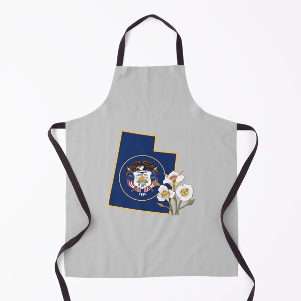 Item preview, State of Utah Flag with State Flower Mesa Lily (Gray) designed and sold by Gsallicat.