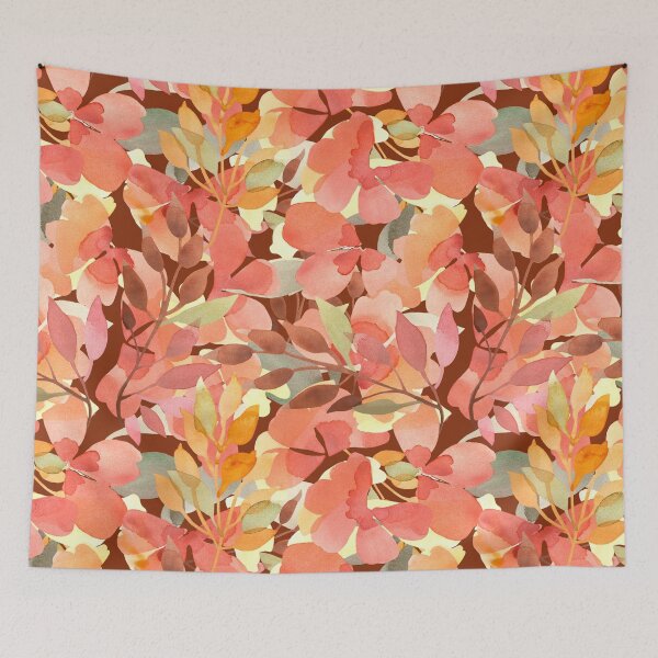 Item preview, Abstract Fall Watercolor Leaves Botanical Nature Pattern designed and sold by silviaol.
