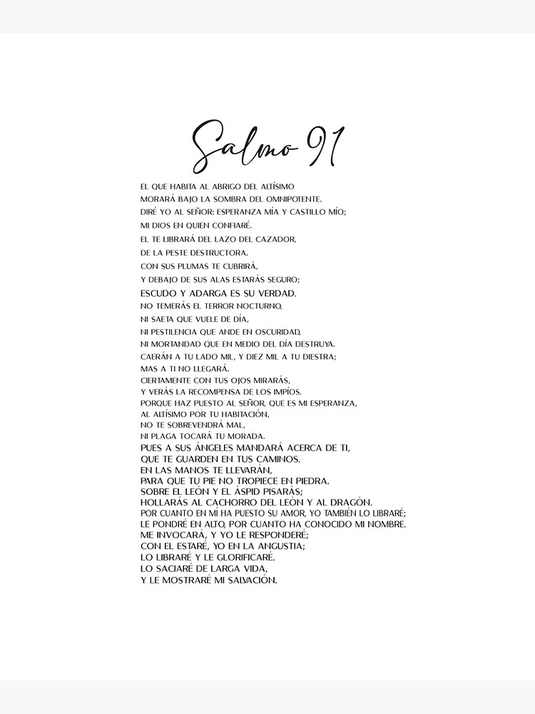 Salmo 91, Spanish Bible Verse | Greeting Card