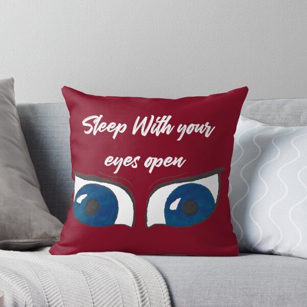 Item preview,  sleep with your eyes open white text designed and sold by Cora Gregory.