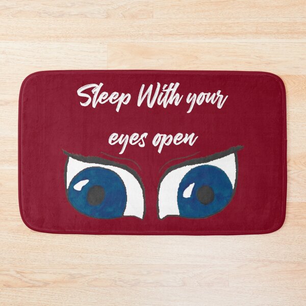 Item preview,  sleep with your eyes open white text designed and sold by Cora Gregory.