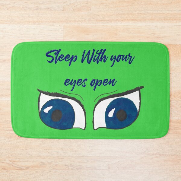 Item preview, sleep with your eyes open blue text designed and sold by Cora Gregory.
