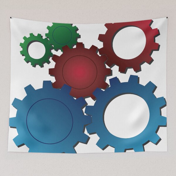 Item preview, Colored Gears Of Different Sizes designed and sold by RPMELO.