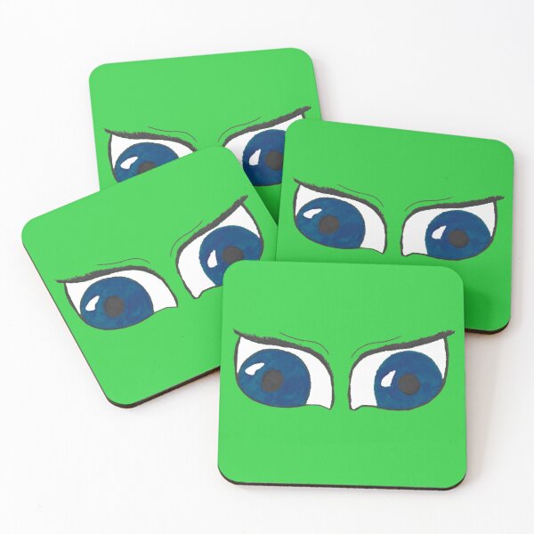 Item preview, big blue anime eyes green designed and sold by Cora Gregory.
