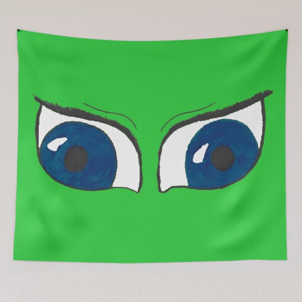 Item preview, big blue anime eyes green designed and sold by Cora Gregory.