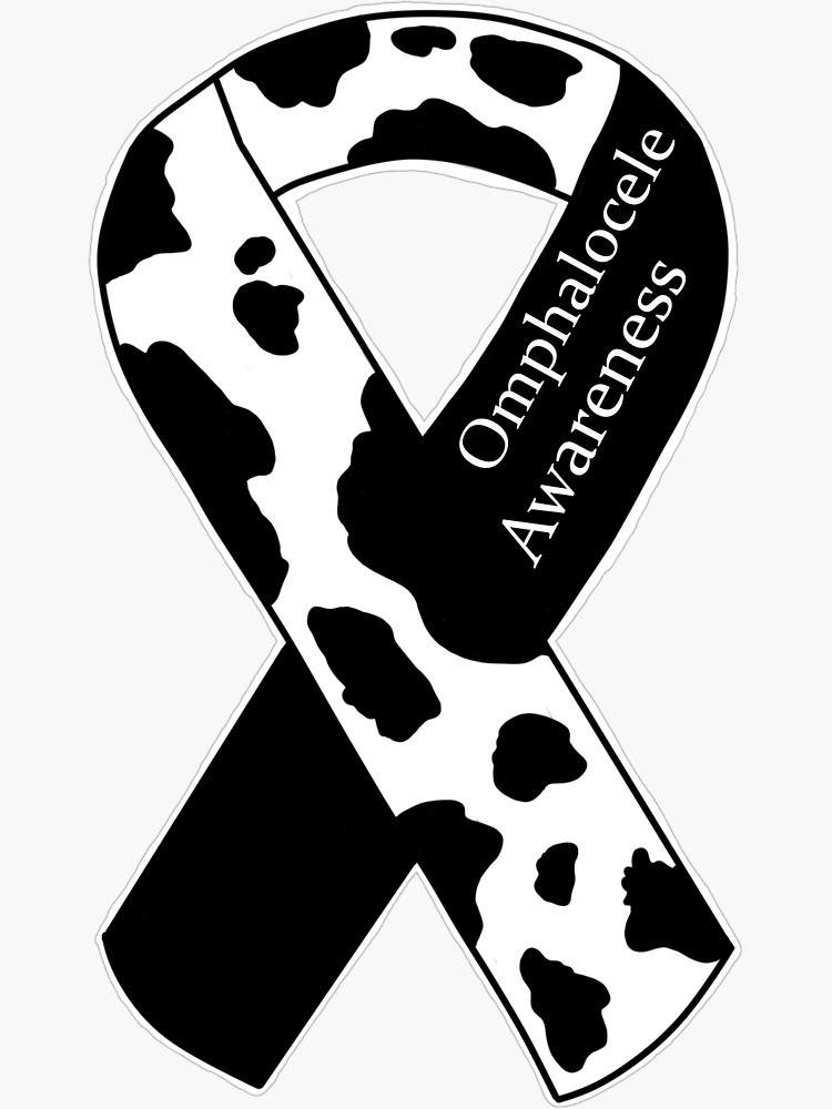 Cow Print Ribbon Omphalocele Awareness Stock Illustration 338414000