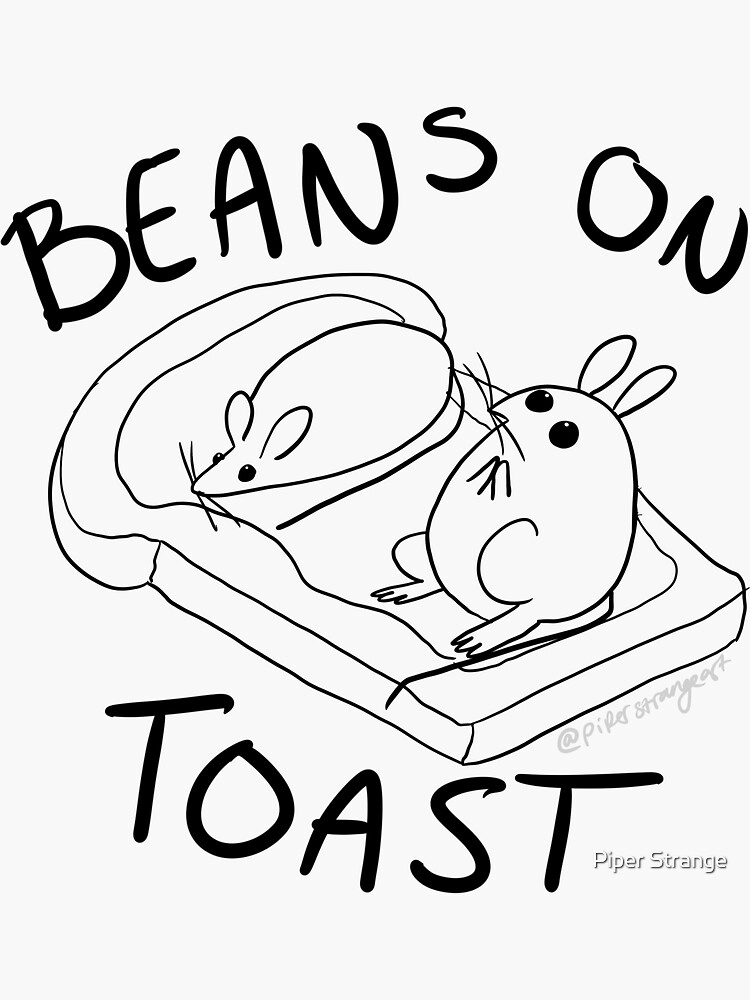 "Beans on Toast comic" Sticker for Sale by sarahstrange Redbubble