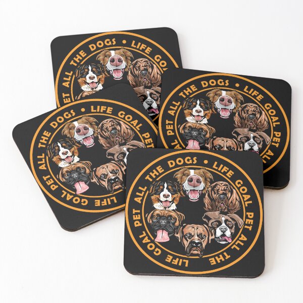 Item preview,  Life goal is to pet all the dogs circular dog face design designed and sold by SamRVstore.