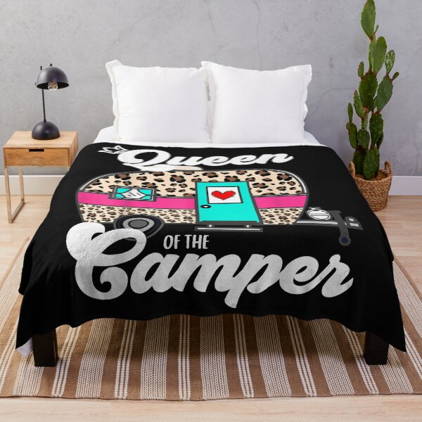 Item preview, Queen of the Camper RV Camping Happy Camper Leopard Cheetah Camiseta designed and sold by LisaWarnere.