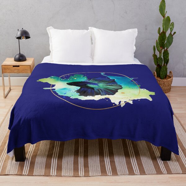 Item preview, Swim Shady Blue Betta Fish Watercolor designed and sold by BowEchoMedia.