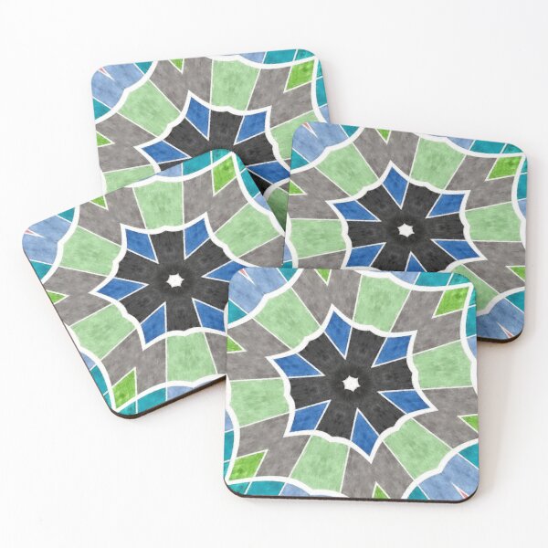 Item preview, Trending Colors Blue Teal Star Kaleidoscope designed and sold by SaraValor.