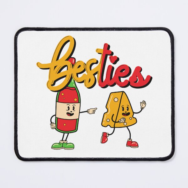 Item preview, True friends are hard to find ask Besties Wine and Cheese designed and sold by ShopTr3ndy.