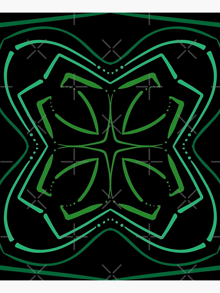 Green Funky Symmetry Kaleidoscope by that5280lady