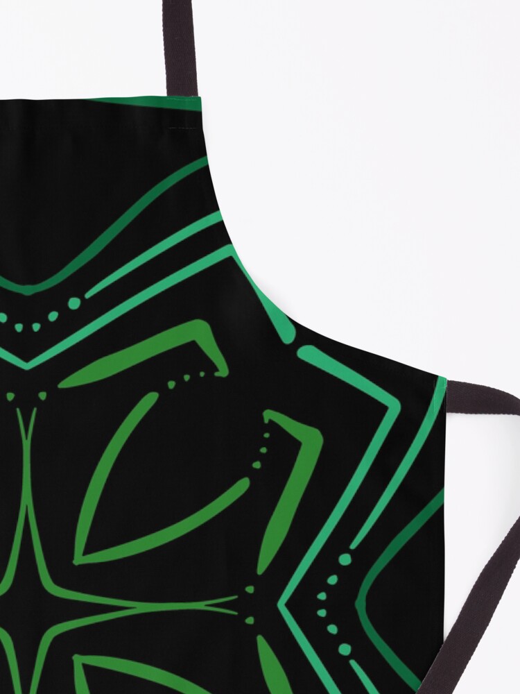 Alternate view of Green Funky Symmetry Kaleidoscope Apron