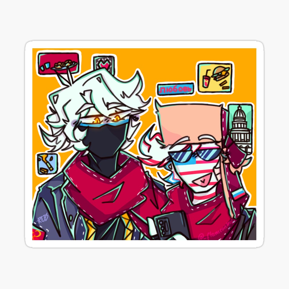 Merica (CountryHumans) Sticker for Sale by Norway-Addict