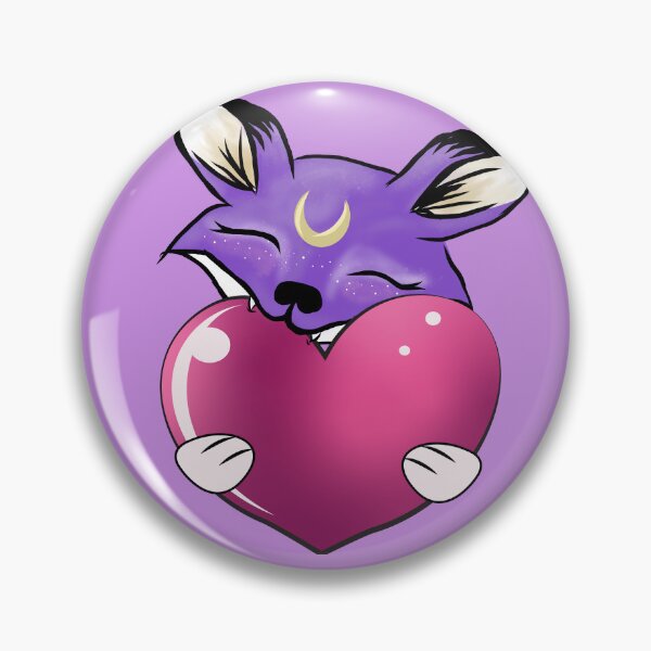 Item preview, Fox hugging a heart designed and sold by NoxKitsune.