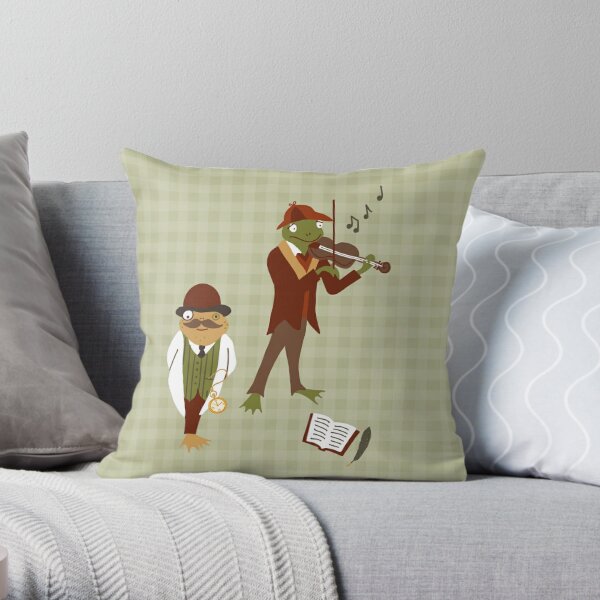 Amphibious Detective Duo Style 2 Throw Pillow
