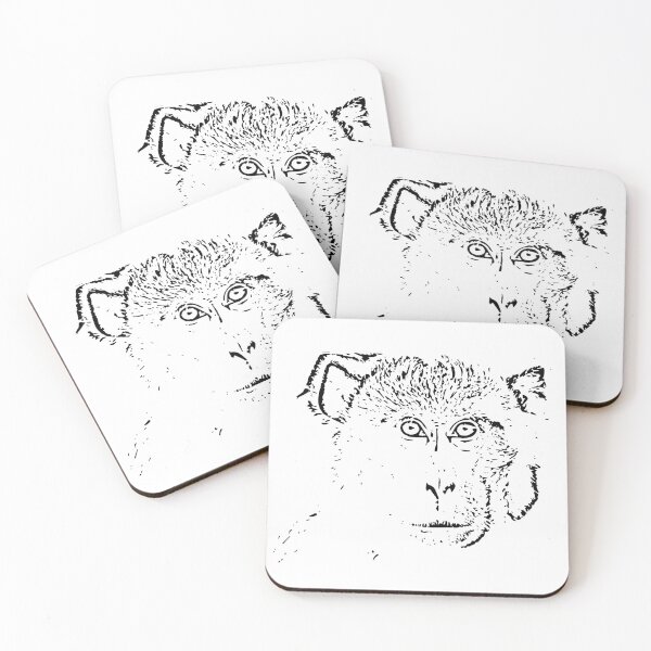 Item preview, Macaque Monkey Illustration designed and sold by Mulberry Fruits ⭐ ⭐ ⭐ ⭐ ⭐.