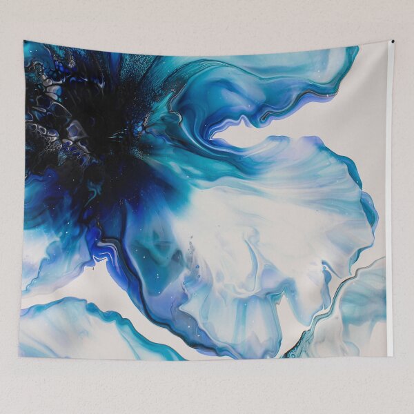 Item preview, Beautiful Iris Flower Abstract Fluid Art Acrylic Pour Design  designed and sold by CrystalCoast.