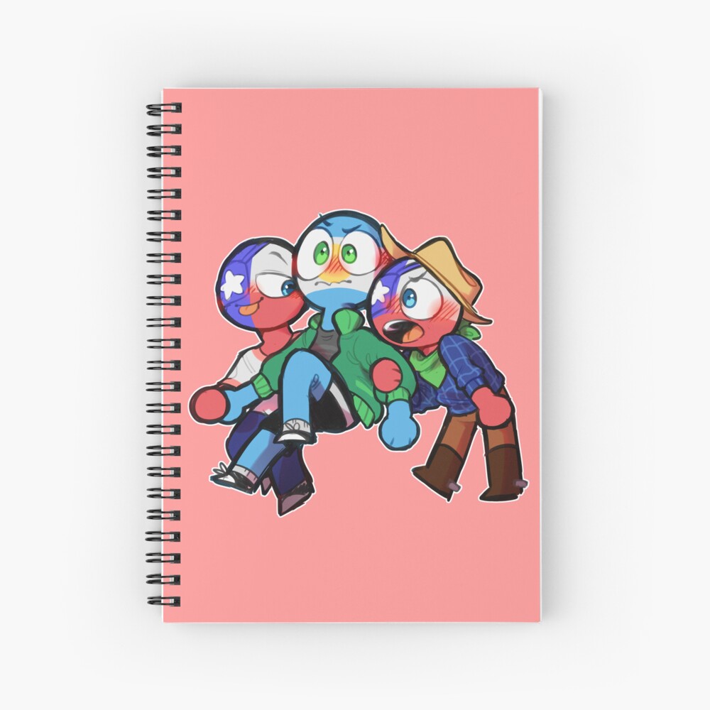 Countryhumans Argentina / Texas / Chile Spiral Notebook by LittleBiN