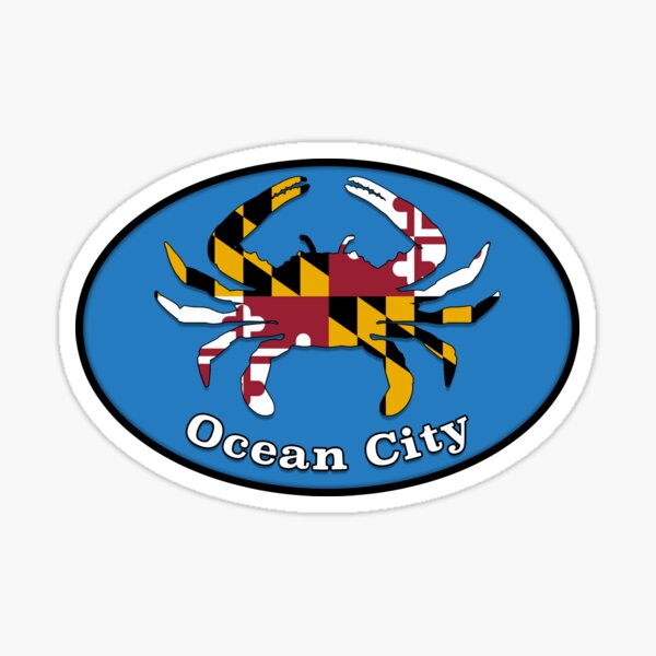 Item preview, Ocean, City Maryland Crab Oval designed and sold by dignenphoto.
