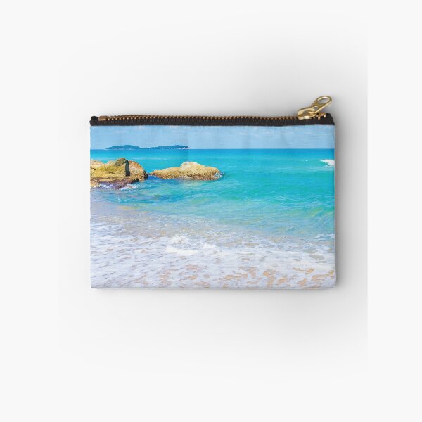 Item preview, Beautiful Tropical Beach Rocky Sea Ocean With White Cloud Blue Sky Background - Rocky Beaches  designed and sold by HStudioPrints.