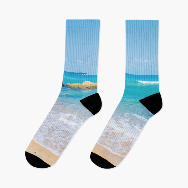 Item preview, Beautiful Tropical Beach Rocky Sea Ocean With White Cloud Blue Sky Background - Rocky Beaches  designed and sold by HStudioPrints.