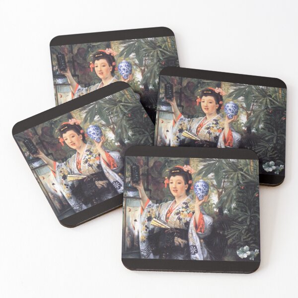 Item preview, 'A Young Woman Holds Japanese Goods' by Tissot (Reprint) designed and sold by Classic Visions Gallery.