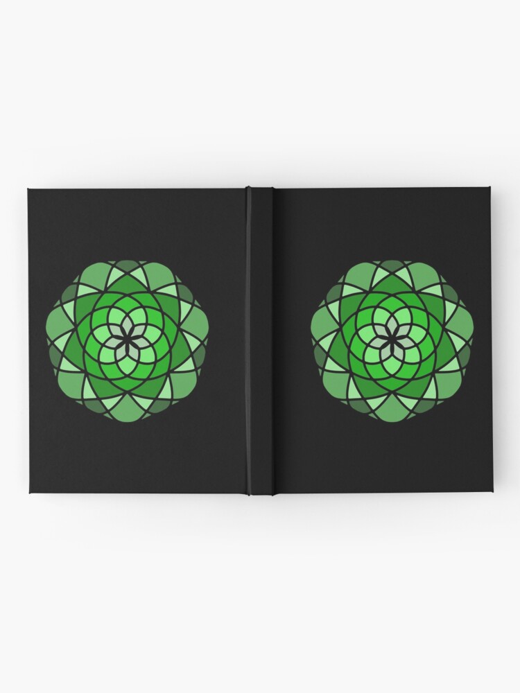 Cuaderno de tapa dura «Cabeza de lechuga - Flor redonda en tonos verdes» de  silverdragon | Redbubble