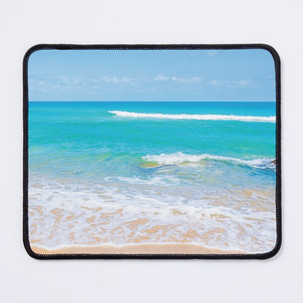 Item preview, Beautiful Tropical Beach Sea Ocean With White Cloud Blue Sky Background - tropical ocean beach designed and sold by HStudioPrints.