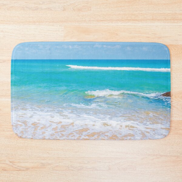 Item preview, Beautiful Tropical Beach Sea Ocean With White Cloud Blue Sky Background - tropical ocean beach designed and sold by HStudioPrints.