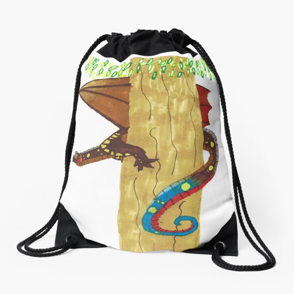 Gloria Chameleon Dragon Drawstring Bag