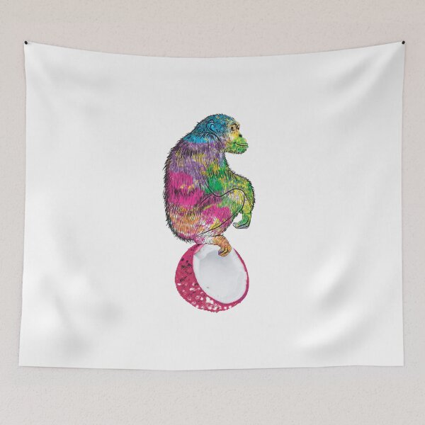 Item preview, Pop Art Monkey Sitting On A Coconut designed and sold by Mulberry Fruits ⭐ ⭐ ⭐ ⭐ ⭐.